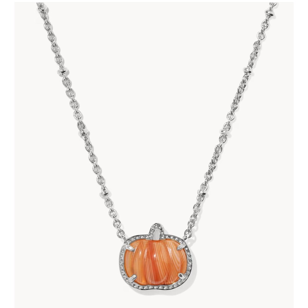 Kendra Scott Silver/Rhodium Pumpkin Necklace